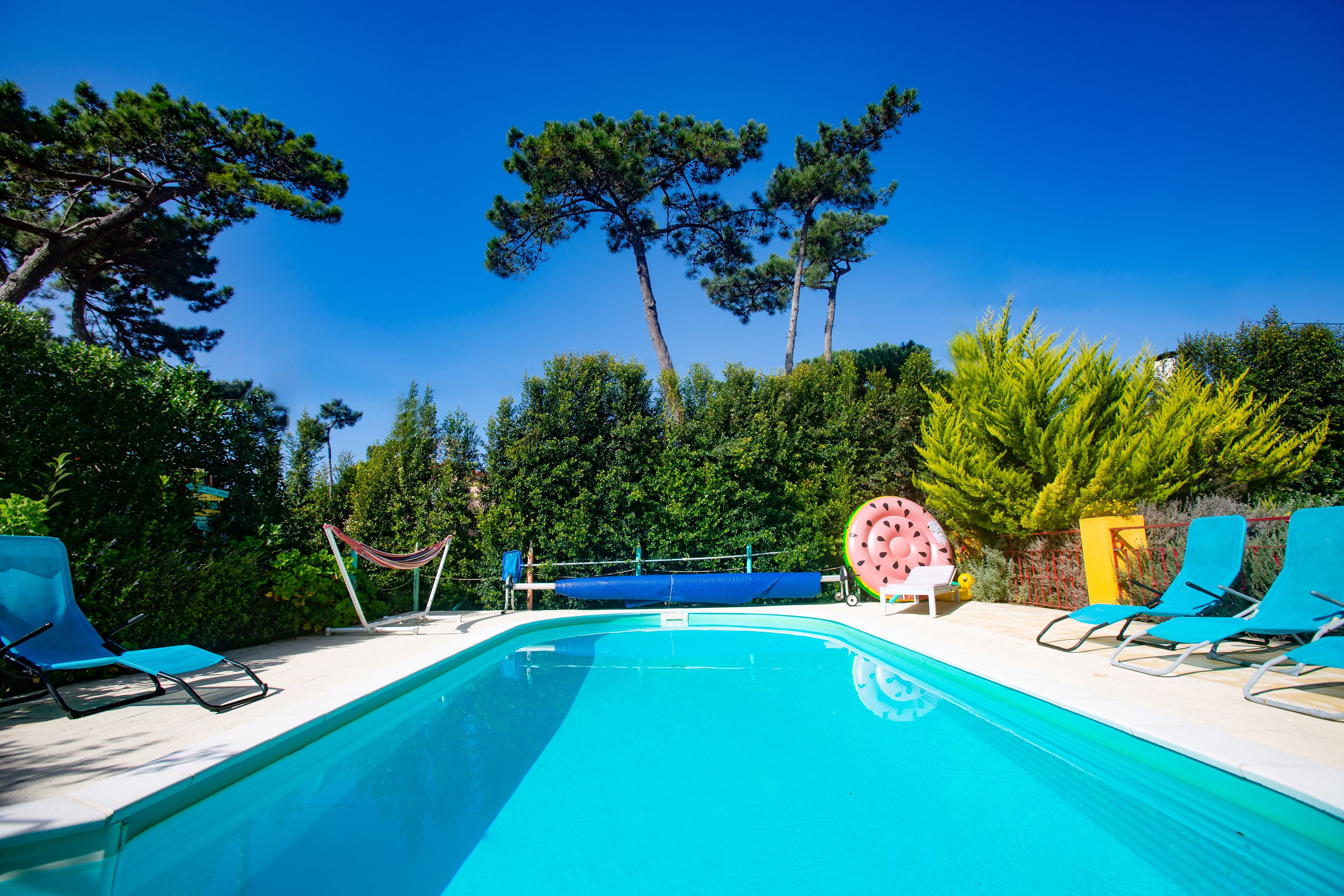 Piscine extérieure, piscine chauffée