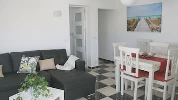 TV, DVD player, books