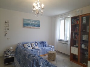 Télévision, lecteur de DVD, livres