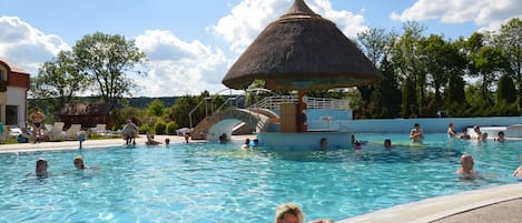 Outdoor pool, a heated pool