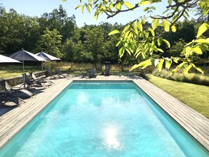 Outdoor pool - 'As Happy as God In France' at La Chartreuse du Maine, unique estate in Dordogne (Cubjac-Auvézère-Val D'ans)
