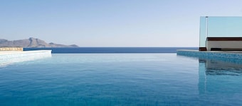 This holiday villa rental in Rhodes offers 3 bedrooms, 3 bathrooms, sleeps 6