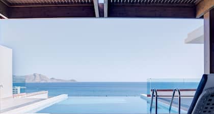 This holiday villa rental in Rhodes offers 3 bedrooms, 3 bathrooms, sleeps 6