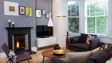 Smart TV, DVD player, books