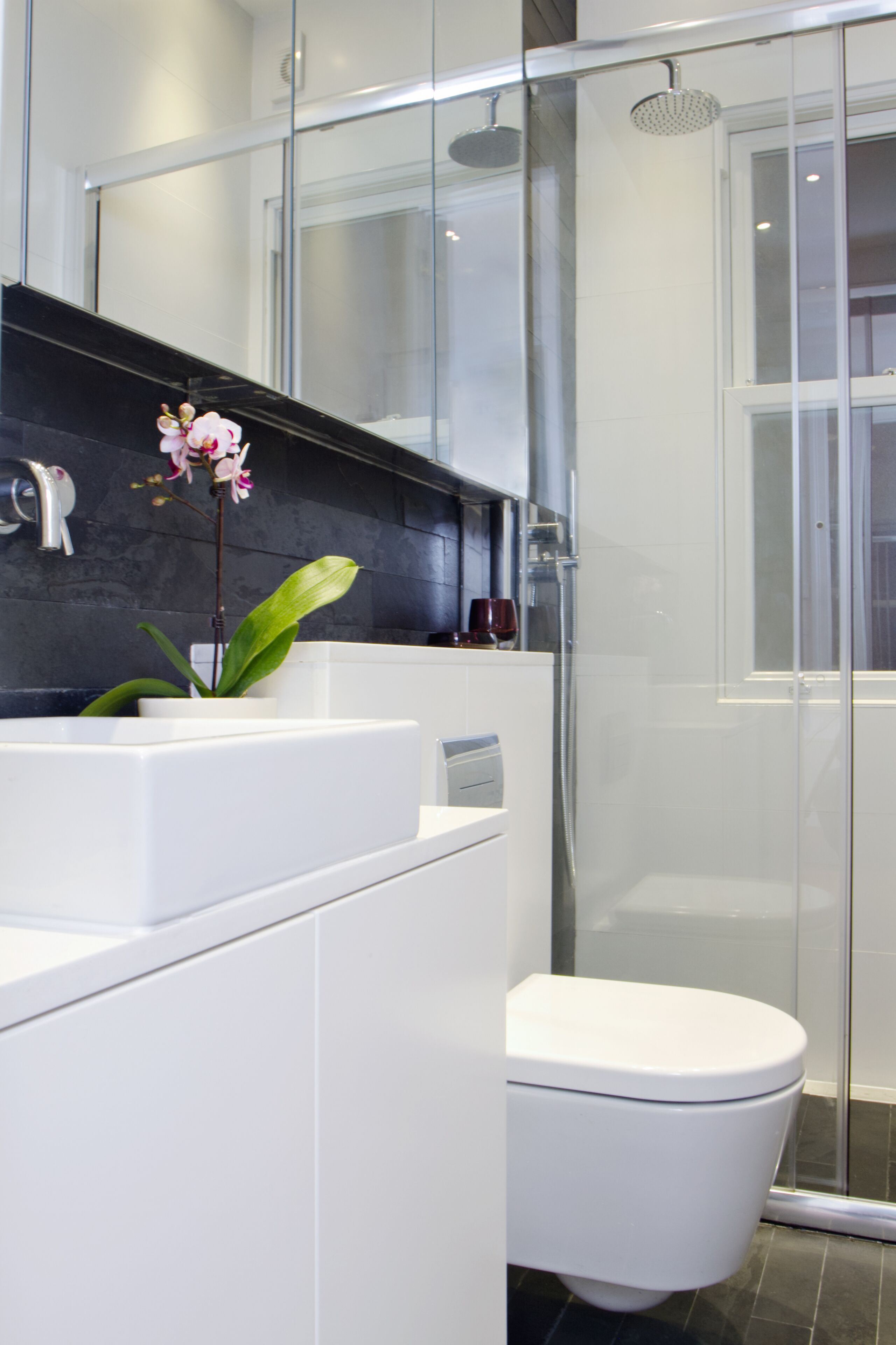 Combined shower/bathtub, hair dryer, towels, soap