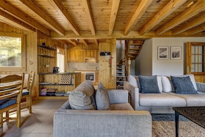 TV, fireplace, DVD player, stereo