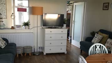 Smart TV, DVD player, books, stereo