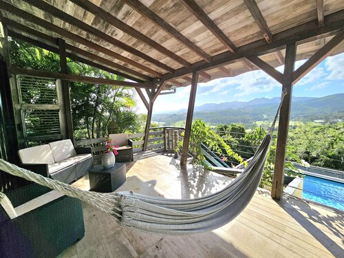 Charakterhaus mit Blick auf den Golfplatz und die Bucht der drei kleinen Inseln