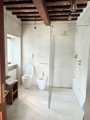Een douche, een haardroger, een bidet