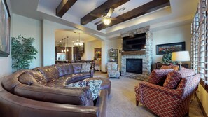 TV, fireplace, DVD player