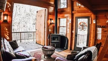 Fireplace, books