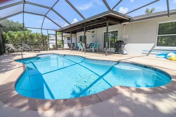 A heated pool