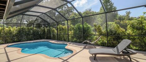A heated pool
