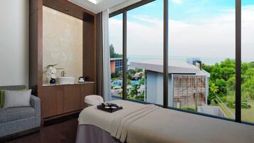 Body treatments, aromatherapy, body scrubs, facials, massages