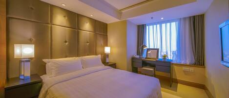 In-room safe, desk, blackout curtains, iron/ironing board