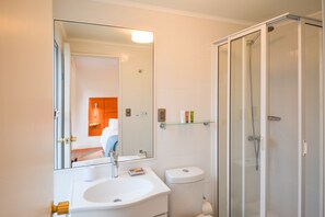 シャワー、バスアメニティ (無料)、ヘアドライヤー、タオル