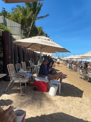 On the beach, beach bar