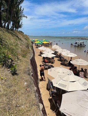 On the beach, beach bar