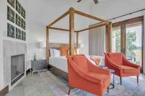 Suíte com design assinado, 1 cama King, sacada, vista para o vinhedo | Roupas de cama premium, escrivaninha, quartos à prova de som