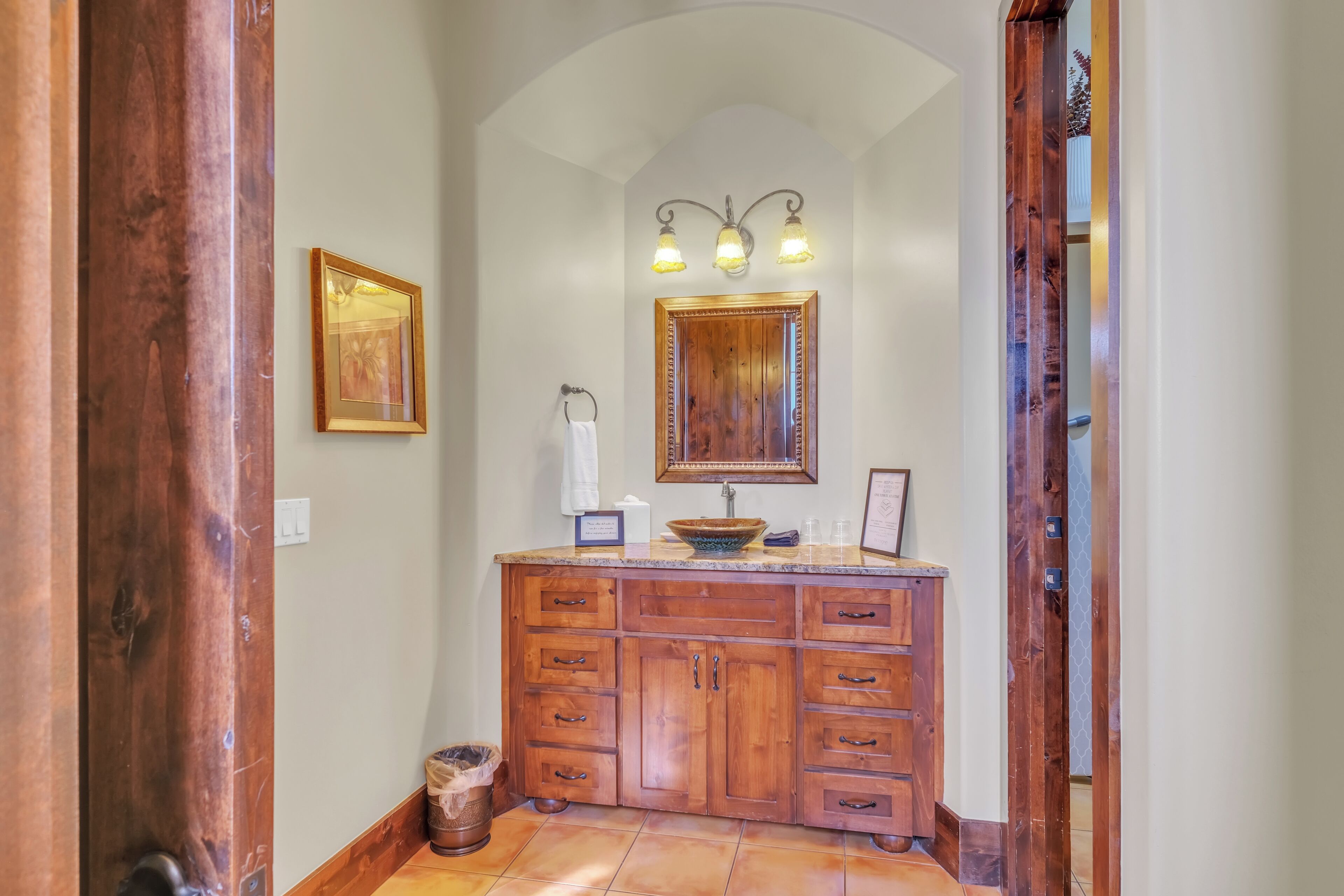 junior suite, 1 king bed, terrace, vineyard view | bathroom | shower, free toiletries, bathrobes, towels