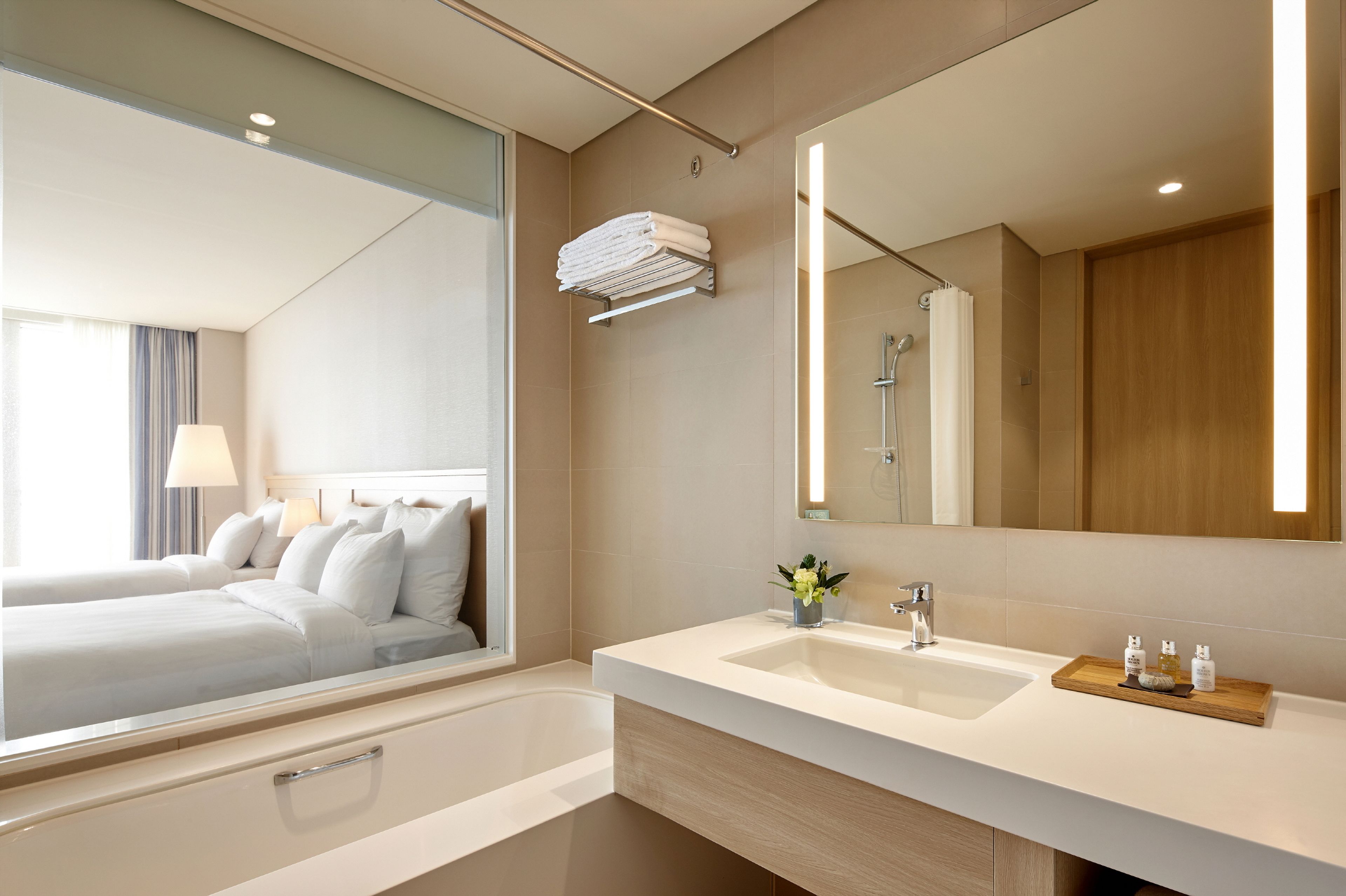 shower, hair dryer, bidet