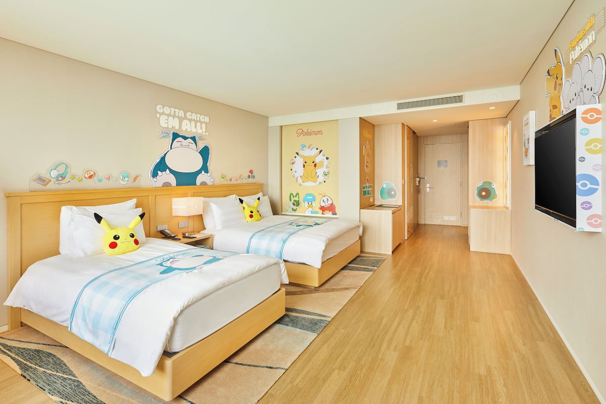 Deluxe Family Twin Pokemon | 1 bedroom, blackout drapes, free WiFi, bed sheets