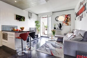 TV, DVD player, books, music library - APARTMENT WITH 2 TERRACES, BRIGHT, CENTRAL, AIR CONDITIONING, ELEVATOR, WIFI (Nice)