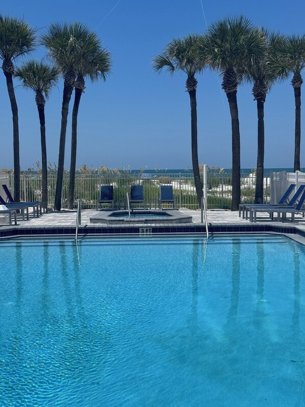 Outdoor pool, a heated pool