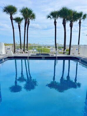 Outdoor pool, a heated pool