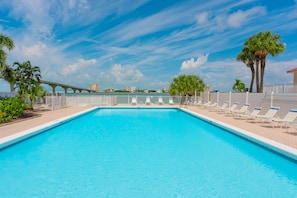 A heated pool
