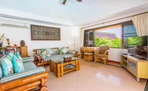 Smart TV, DVD player, ping pong, books