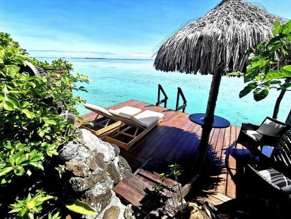Prestige Suite, Overwater | Terrace/patio - Hôtel Fenua Mata'i'oa (Moorea-Maiao)