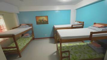 Family Room for 8 Persons, Non Smoking, Private Bathroom | Desk, bed sheets