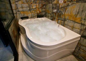 Elite Room, 1 Bedroom | Bathroom | Combined shower/tub, jetted tub, hydromassage showerhead -  216 Eagle Palace Suite (Istanbul)
