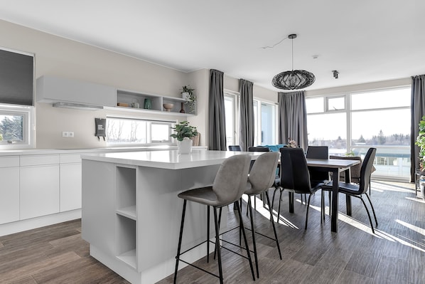 Luxury Penthouse, 1 Bedroom, River View | Living area | Flat-screen TV - Bella Apartments & Rooms (Selfoss)