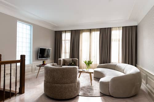 Appartement Deluxe, 2 chambres, vue jardin | Literie de qualité supérieure, minibar, fer et planche à repasser