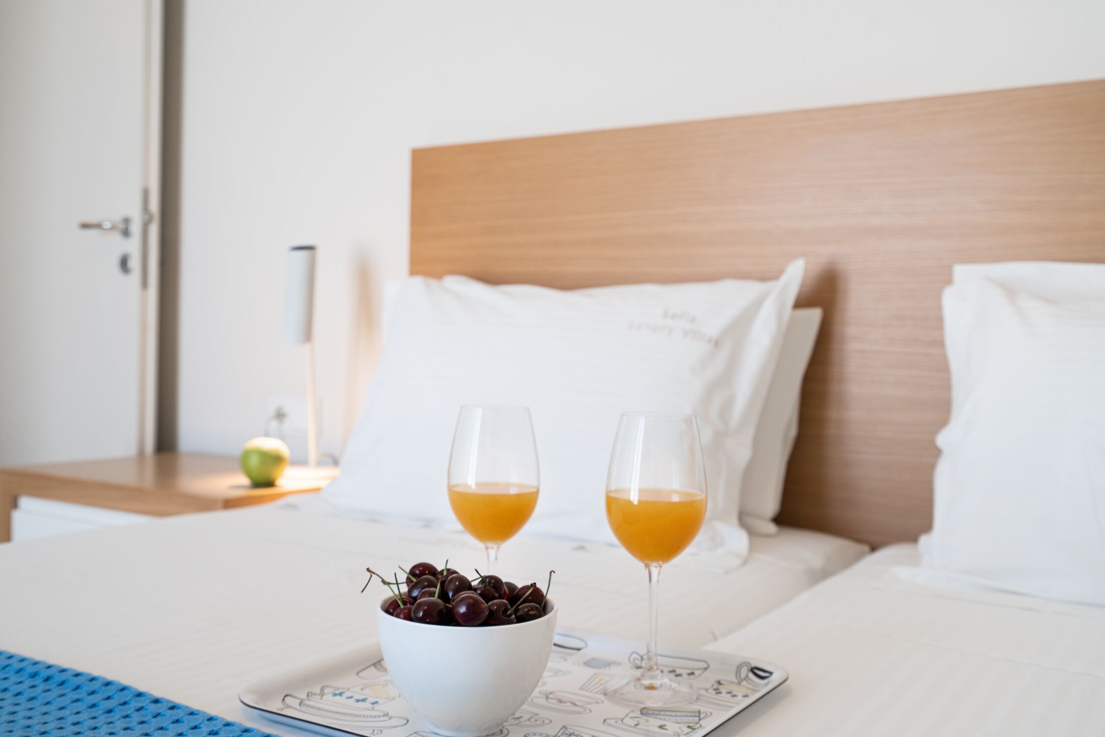 Premium bedding, memory foam beds, in-room safe, desk