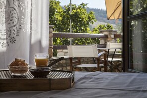 Double Room, Garden View (Elaiodora) | Terrace/patio - Elaion Terra Boutique Guesthouse (Thasos)