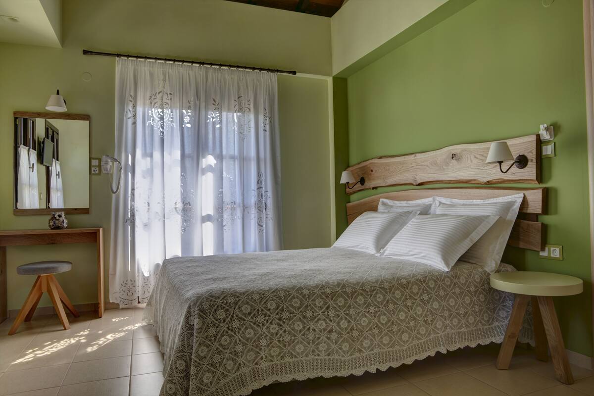 Doppelzimmer, Bergblick (Ladainia) | Bettwäsche aus ägyptischer Baumwolle, Allergikerbettwaren