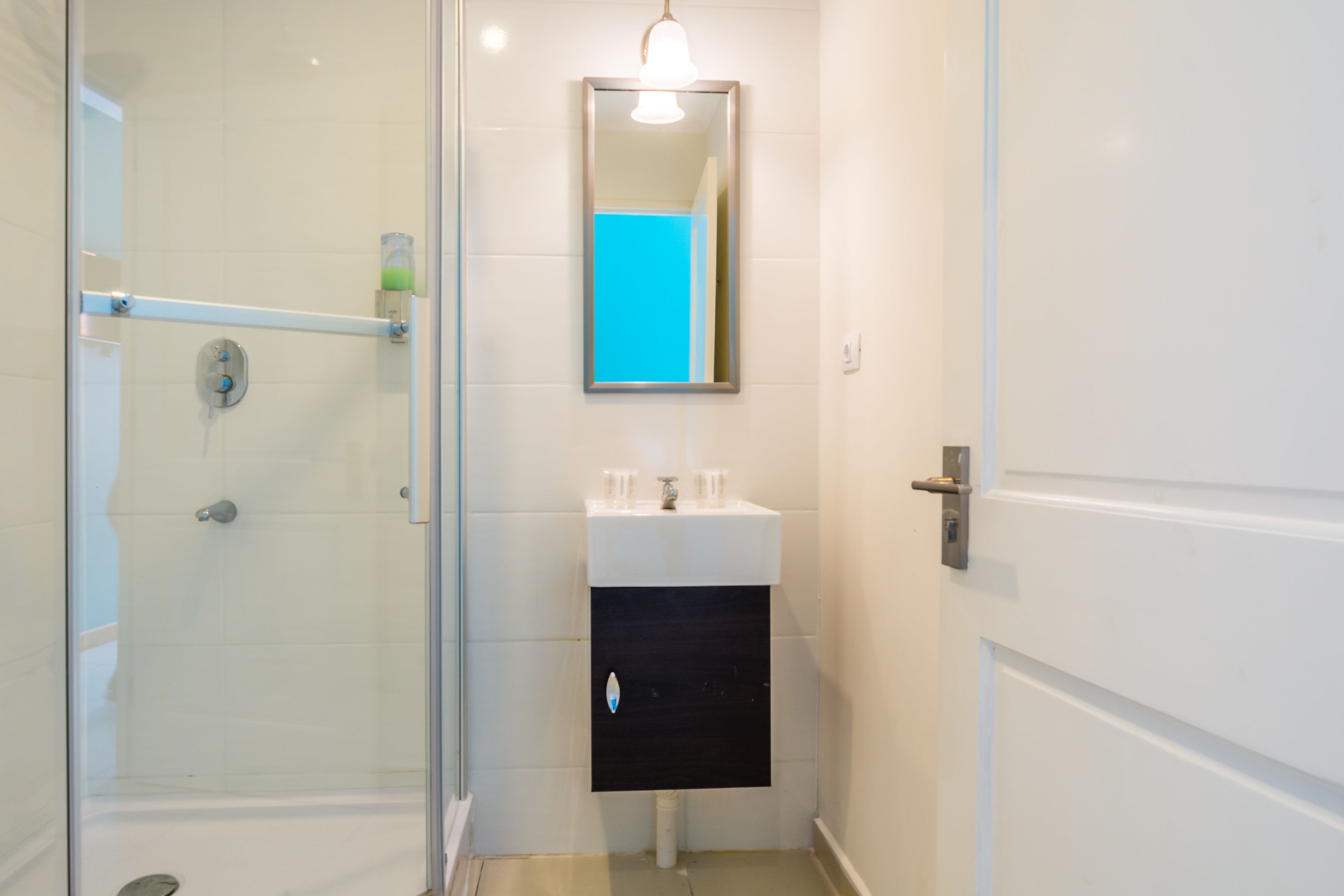 classic double room, 1 queen bed | bathroom | shower, free toiletries, hair dryer, towels