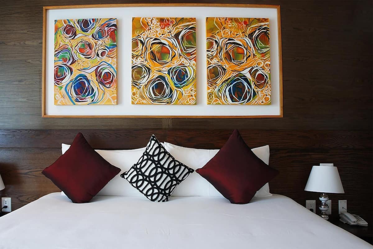Premium bedding, down comforters, Select Comfort beds, minibar