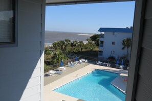 Outdoor pool -  REAL Beach Front Panoramic View - COUPLES - Pool - North Beach    (Tybee Island)