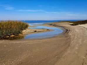 On the beach, sun loungers, beach umbrellas, beach towels - REAL Beach Front Panoramic View - COUPLES - Pool - North Beach (Tybee Island)