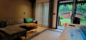 Exclusive Süit | Oturma alanı | Uydu yayını kanalları bulunan 100 inç LCD televizyon, televizyon 