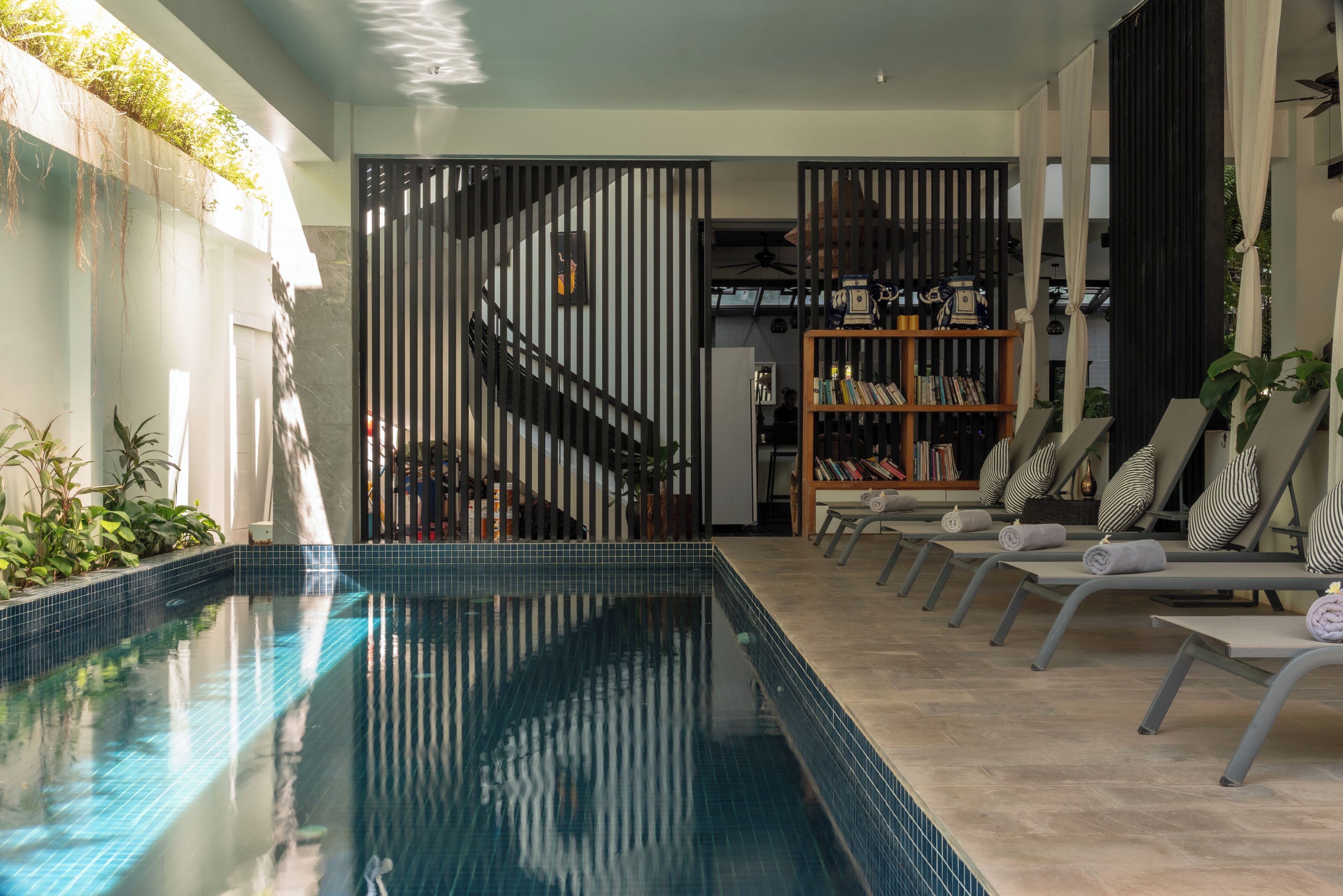 Indoor pool, outdoor pool