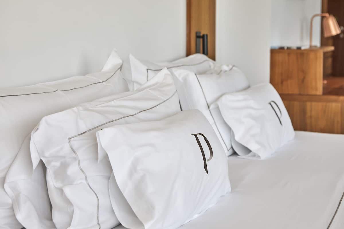 Signature-Suite, Meerblick (Spa Access) | 1 Schlafzimmer, Bettwäsche aus ägyptischer Baumwolle