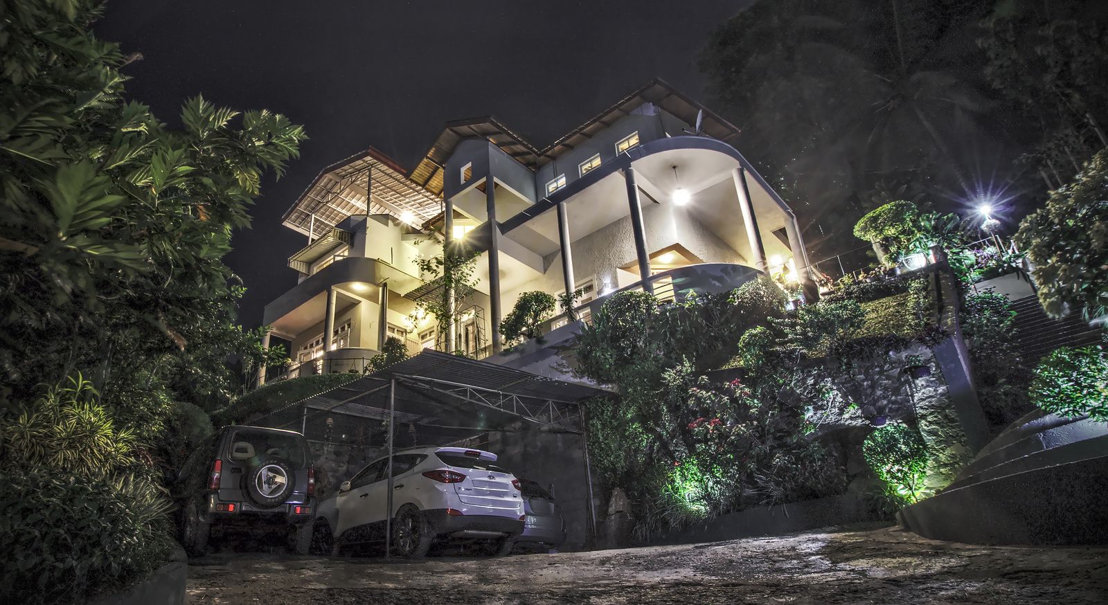 Front of property – evening/night