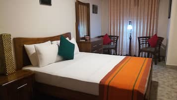 Deluxe Double Room with Wooden Deck | Minibar, in-room safe, desk, laptop workspace