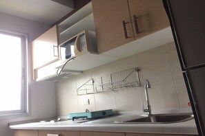 2-Bedroom Apartment  | Privat tekøkken | Køleskab/fryser i fuld størrelse, kogeplade, elkedel