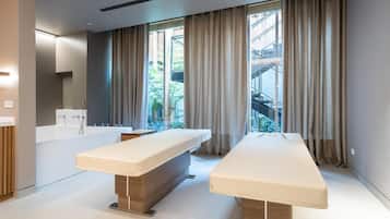Body treatments, facials, 5 treatment rooms, massages